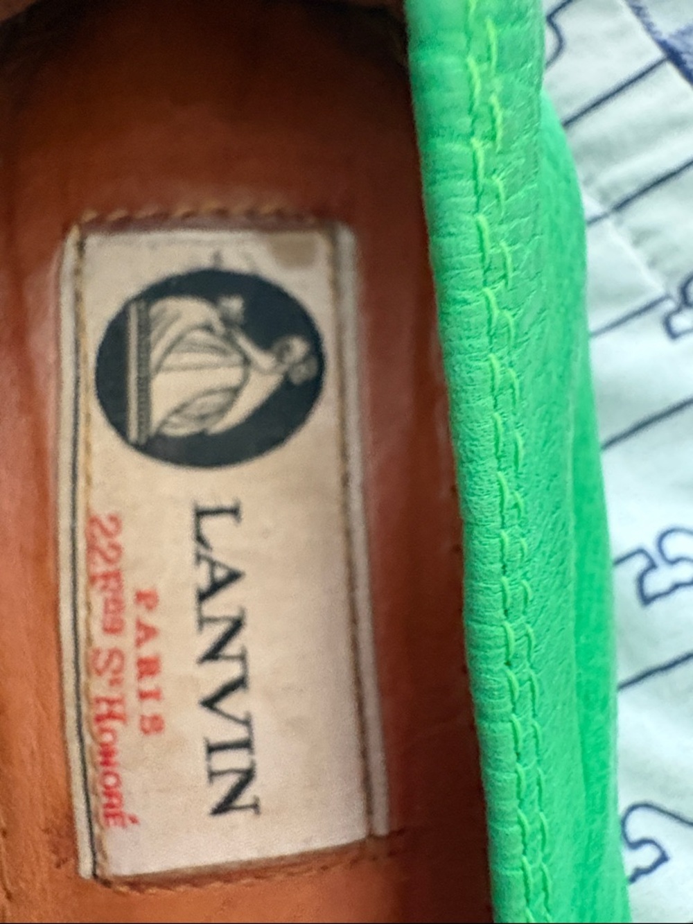 Lanvin Bright Green Leather Ballet Flats - Picture 11 of 13